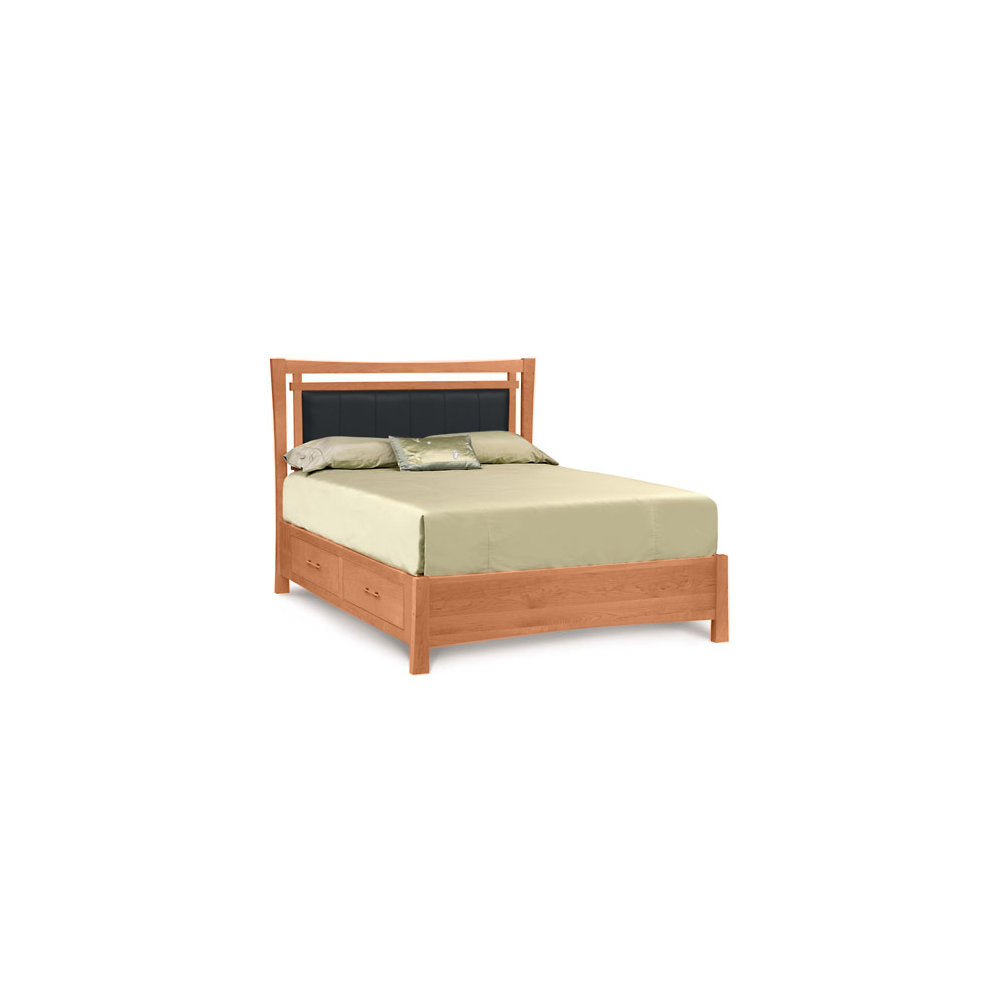 Monterey Bed with Storage + Upholstered Panel, Cal King