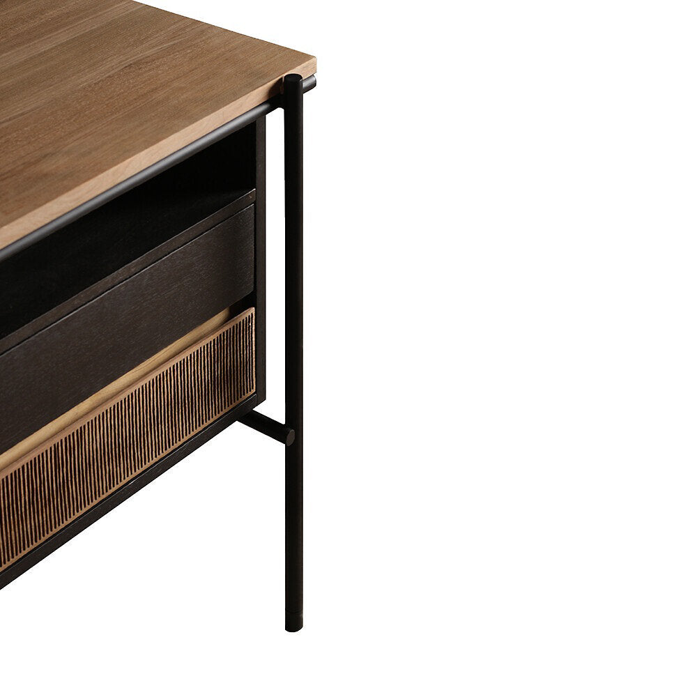 Teak Oscar Desk - 2 Drawers