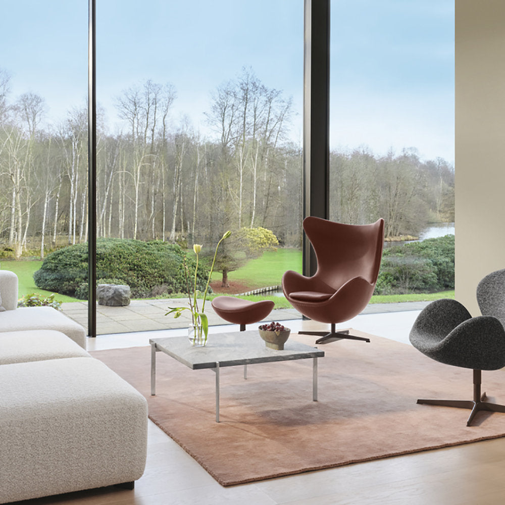 Egg Leather Ottoman