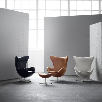 Egg Leather Ottoman