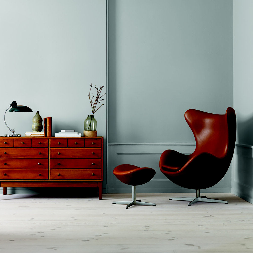 Egg Leather Ottoman