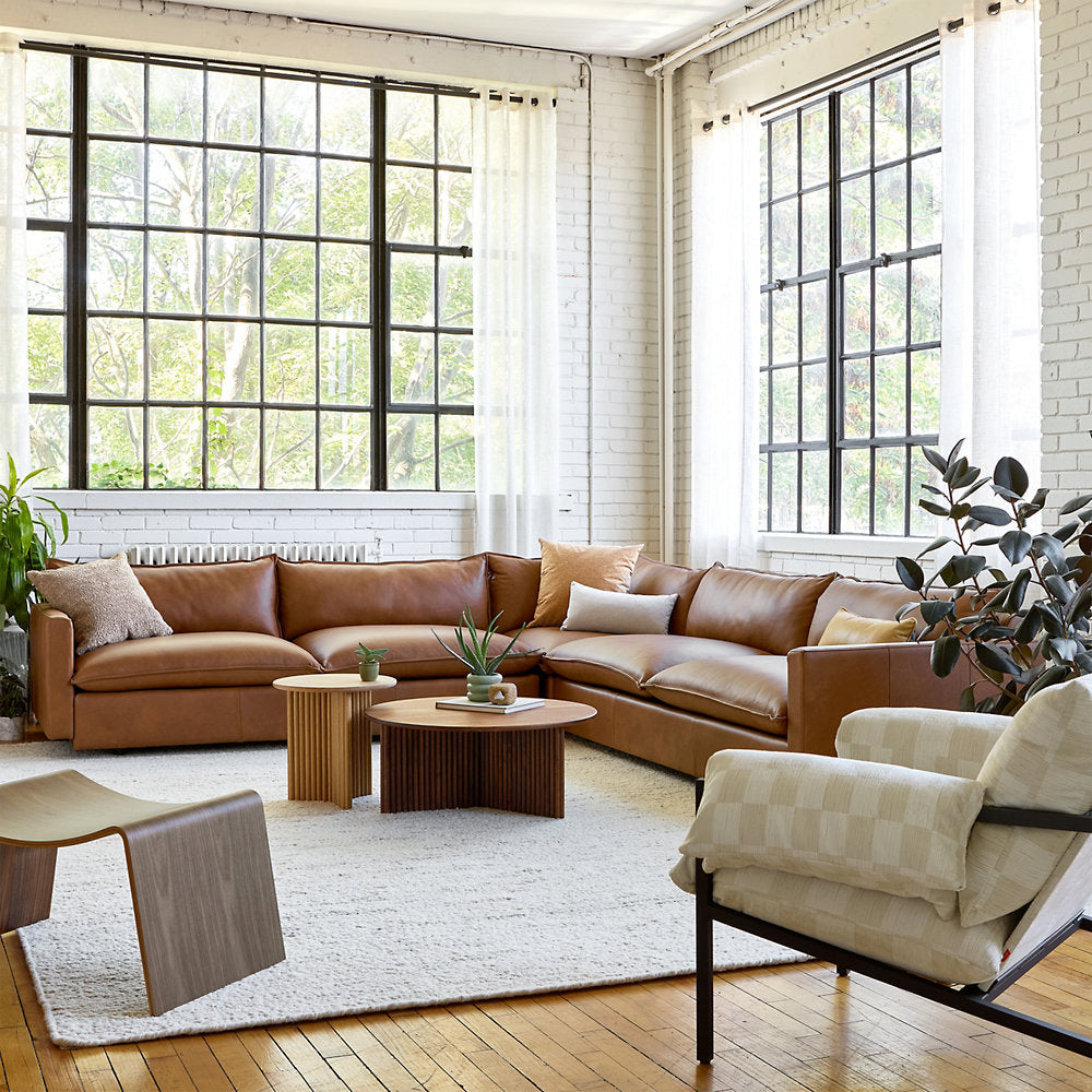 Sola Bi-Sectionala Leather Sofa