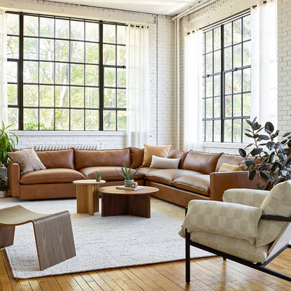 Sola Bi-Sectionala Leather Sofa