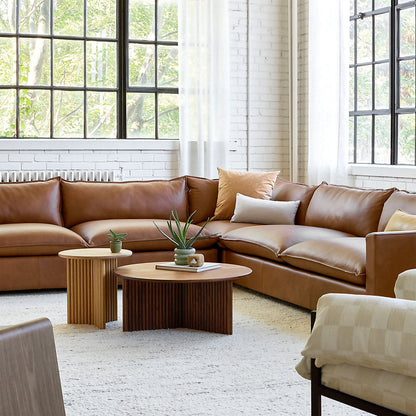 Sola Bi-Sectionala Leather Sofa