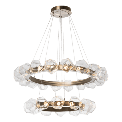 Hammerton Studio Gem 48" Wide 40 Light Hand Blown Glass LED 2 Tier Radial Ring Chandelier