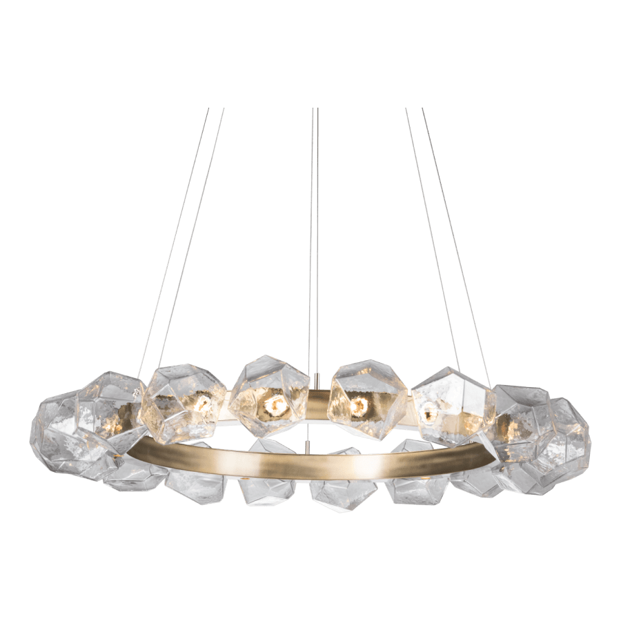 Hammerton Studio Gem 48" Wide 24 Light Hand Blown Glass LED Radial Ring Chandelier