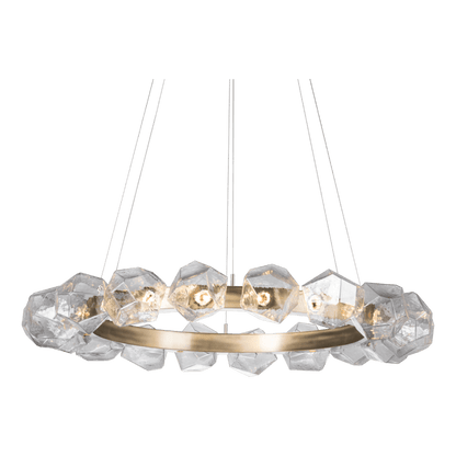 Hammerton Studio Gem 48" Wide 24 Light Hand Blown Glass LED Radial Ring Chandelier