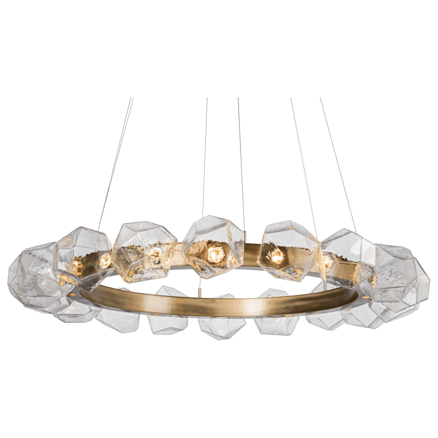 Hammerton Studio Gem 48" Wide 24 Light Hand Blown Glass LED Radial Ring Chandelier