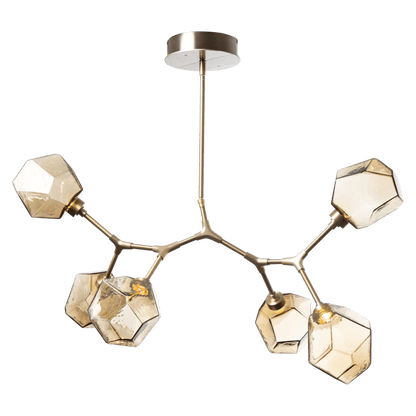 Hammerton Studio Gem 38" Wide 6 Light Hand Blown Glass LED Modern Branch Chandelier