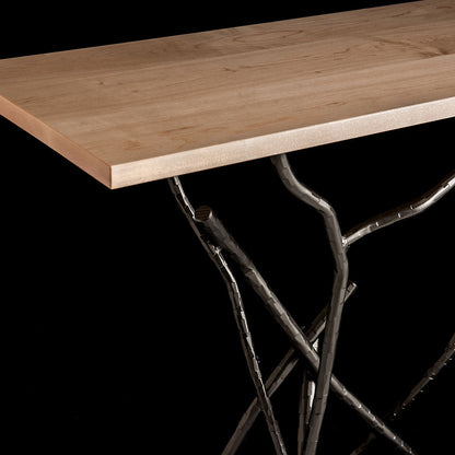 Brindille Wood Top Rectangular Console Table