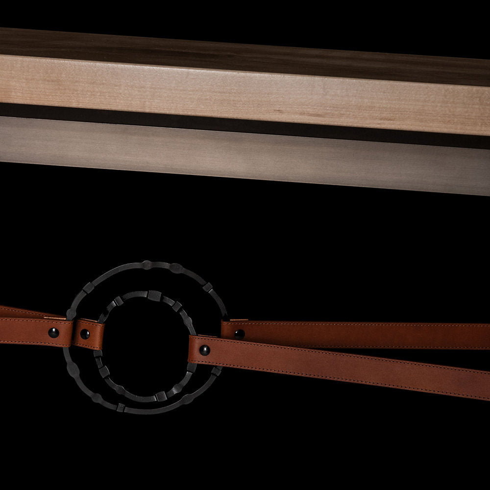 Equus Wood Top Rectangular Console Table