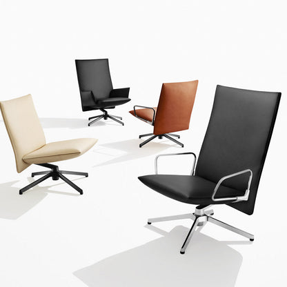 Pilot Swivel High Back Lounge, Loop Arms
