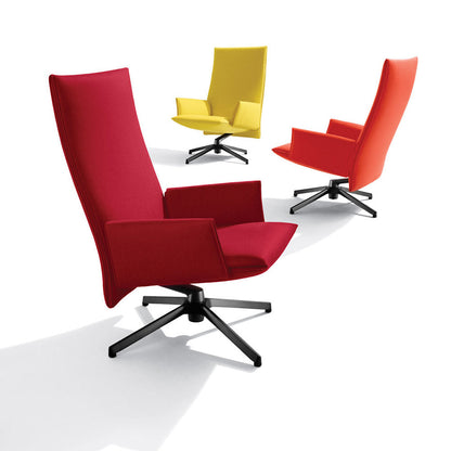 Pilot Swivel High Back Lounge, Upholstered Arms