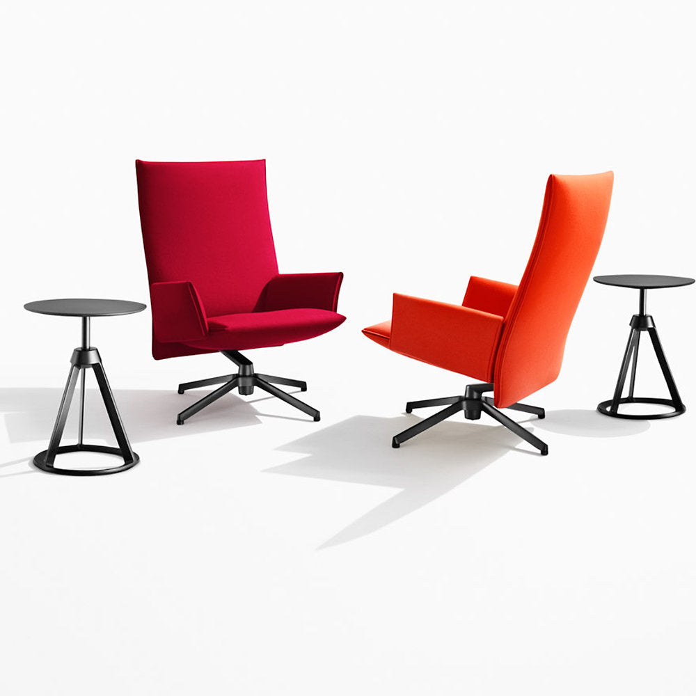 Pilot Swivel High Back Lounge, Upholstered Arms