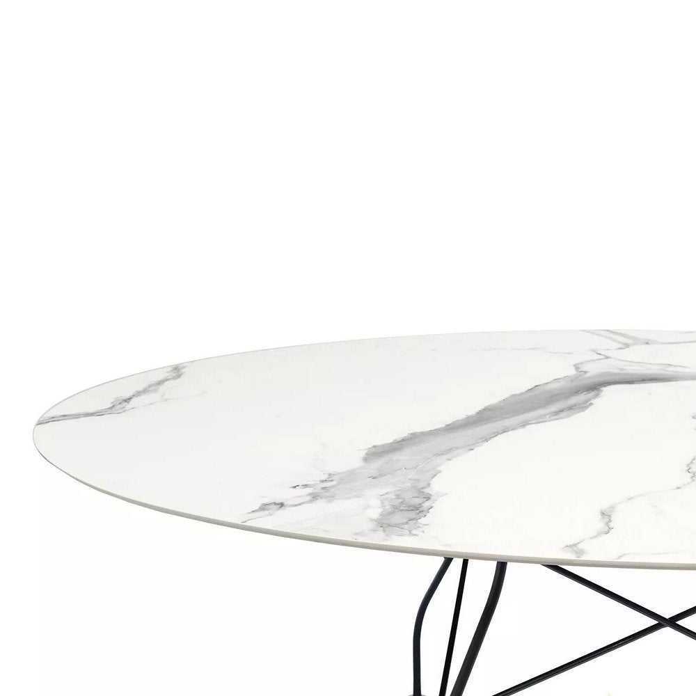 Glossy Oval Dining Table