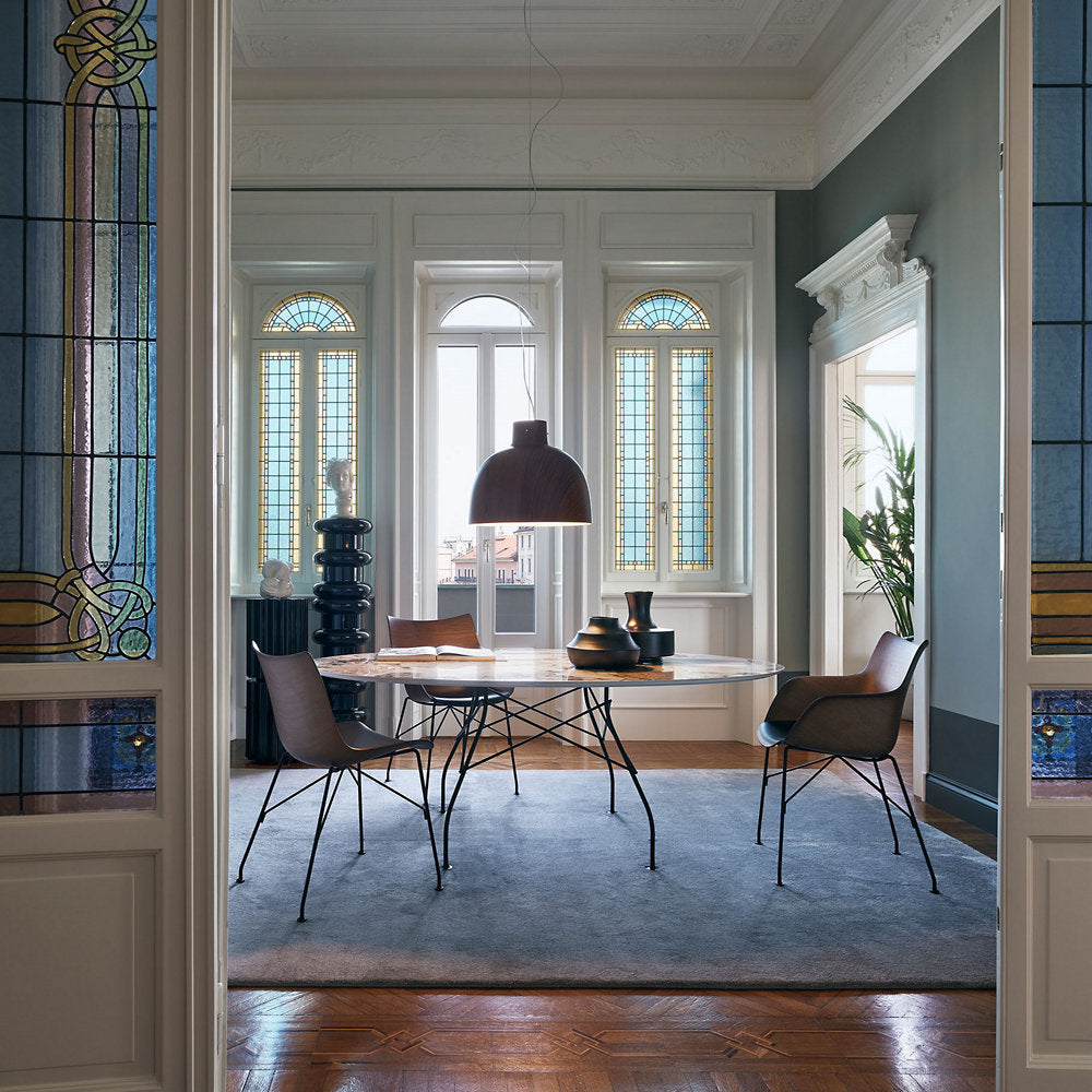 Glossy Oval Dining Table