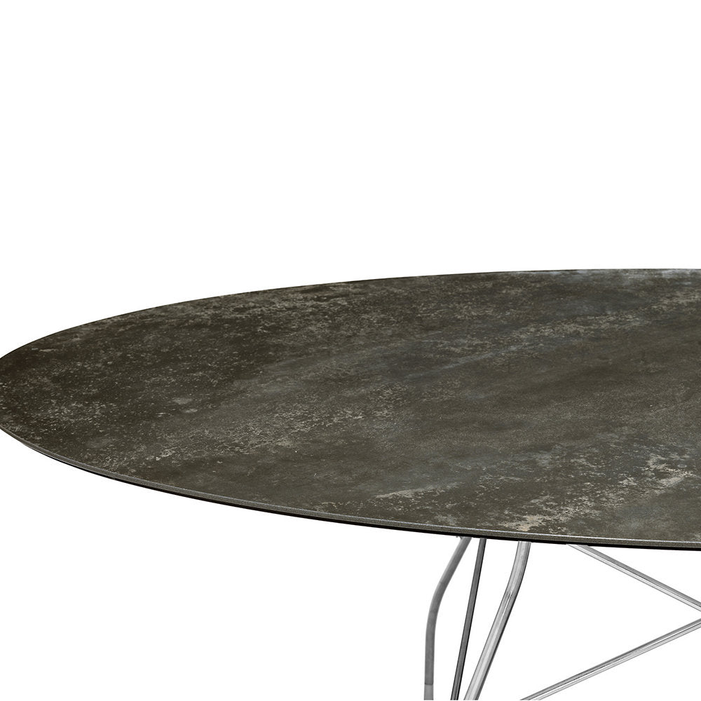 Glossy Oval Dining Table