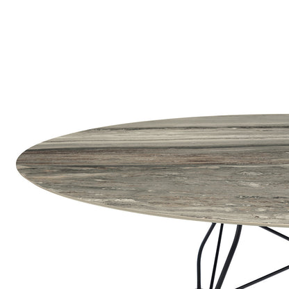 Glossy Oval Dining Table