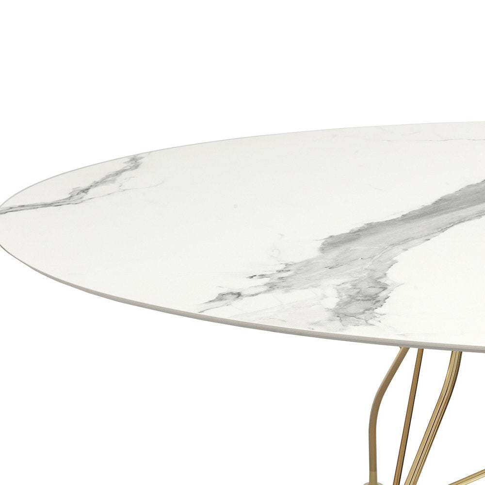 Glossy Oval Dining Table