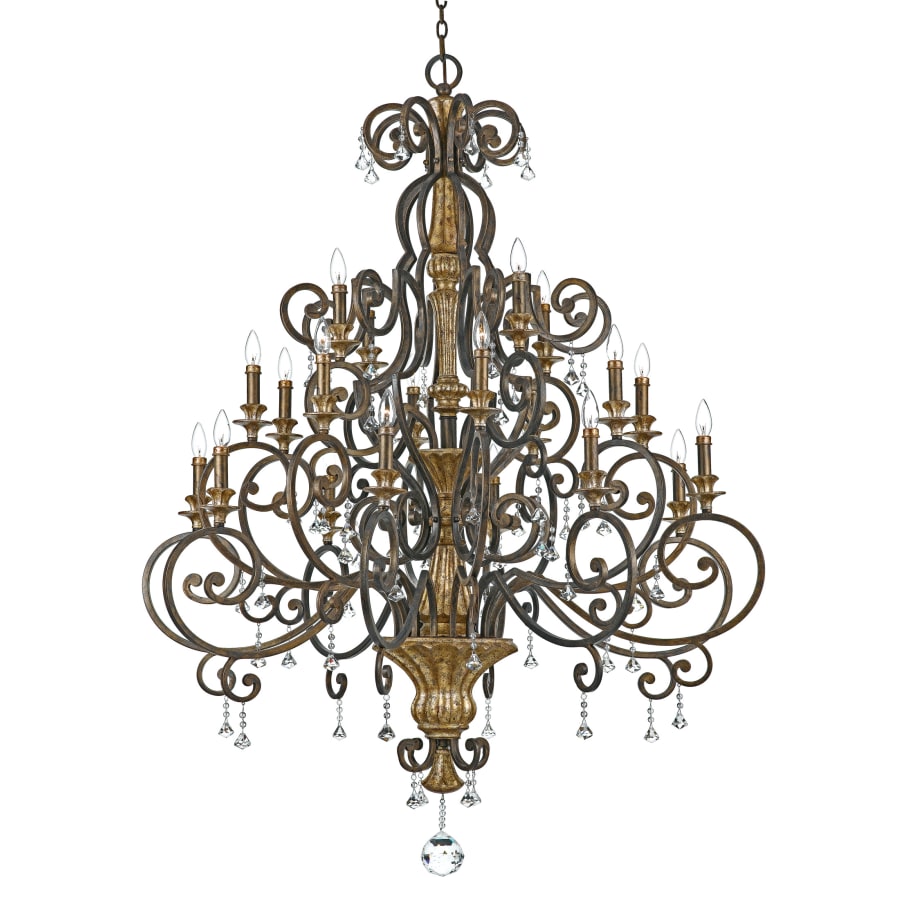 Quoizel Marquette 20 Light 3 Tier 50" Wide Candle Style Chandelier with Crystal Accents