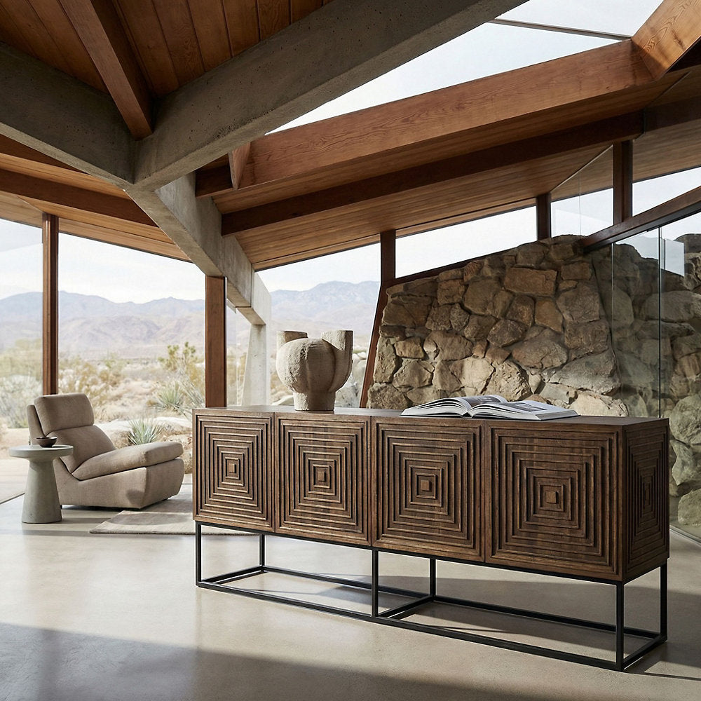 Lanon Sideboard with Steel Base
