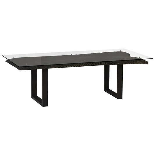 Chainsaw Dining Table with Glass