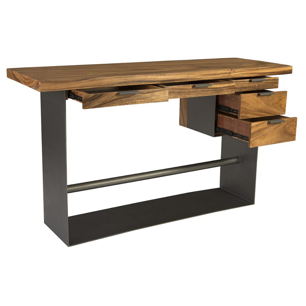 Iron Frame Standing Desk with Drawers
