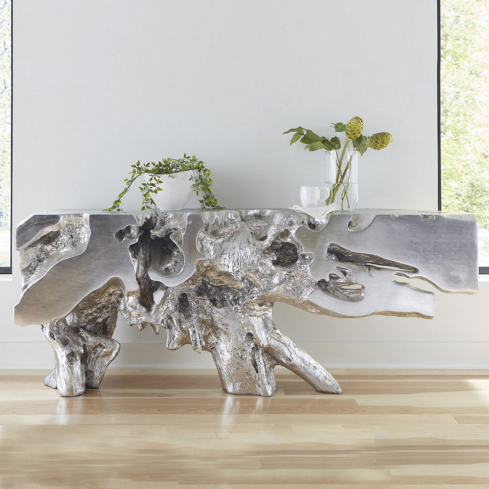 Freeform Rectangular Console Table