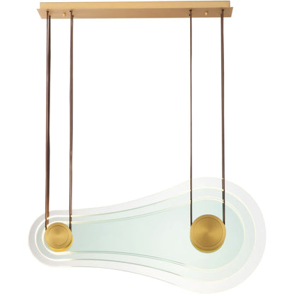 Studio M Stratum 32" Wide LED Abstract Linear Pendant by Nina Magon