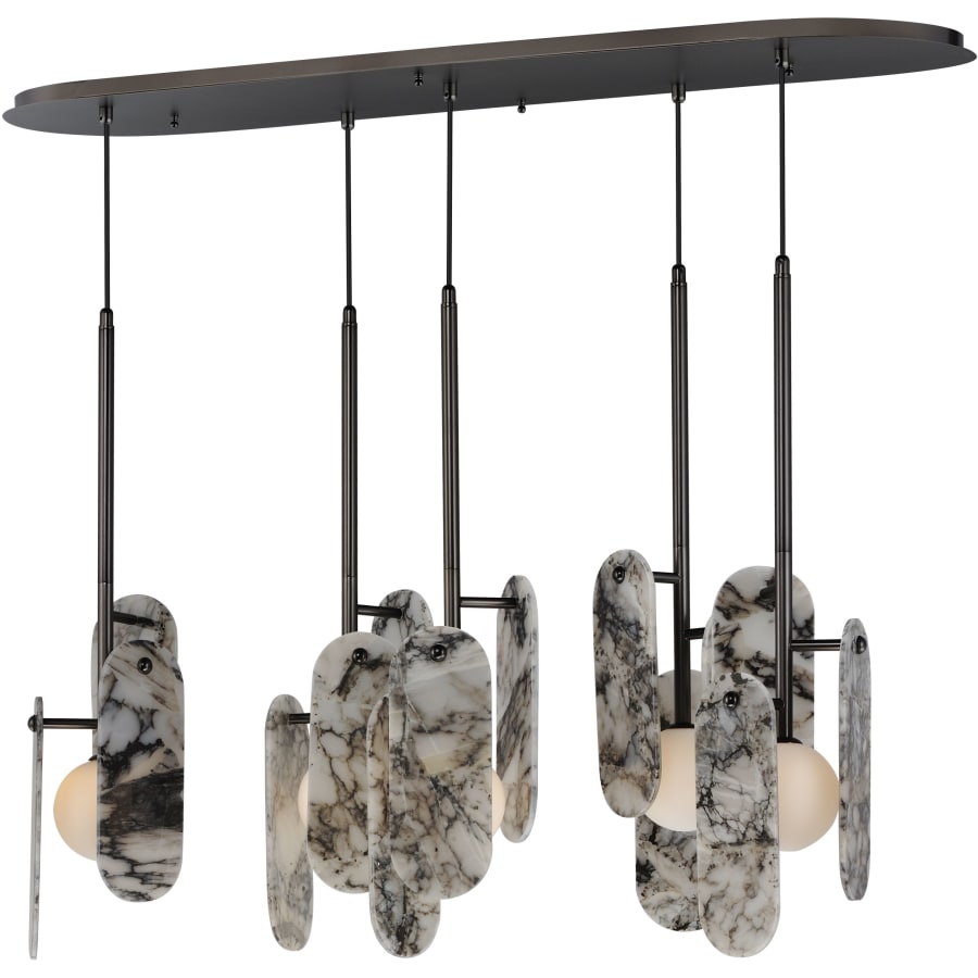 Studio M Megalith 5 Light 48" Wide LED Linear Chandelier by Nina Magon