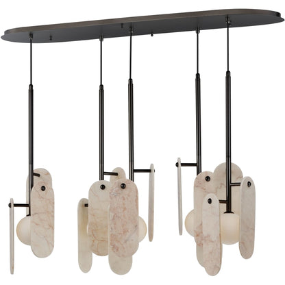 Studio M Megalith 5 Light 48" Wide LED Linear Chandelier by Nina Magon