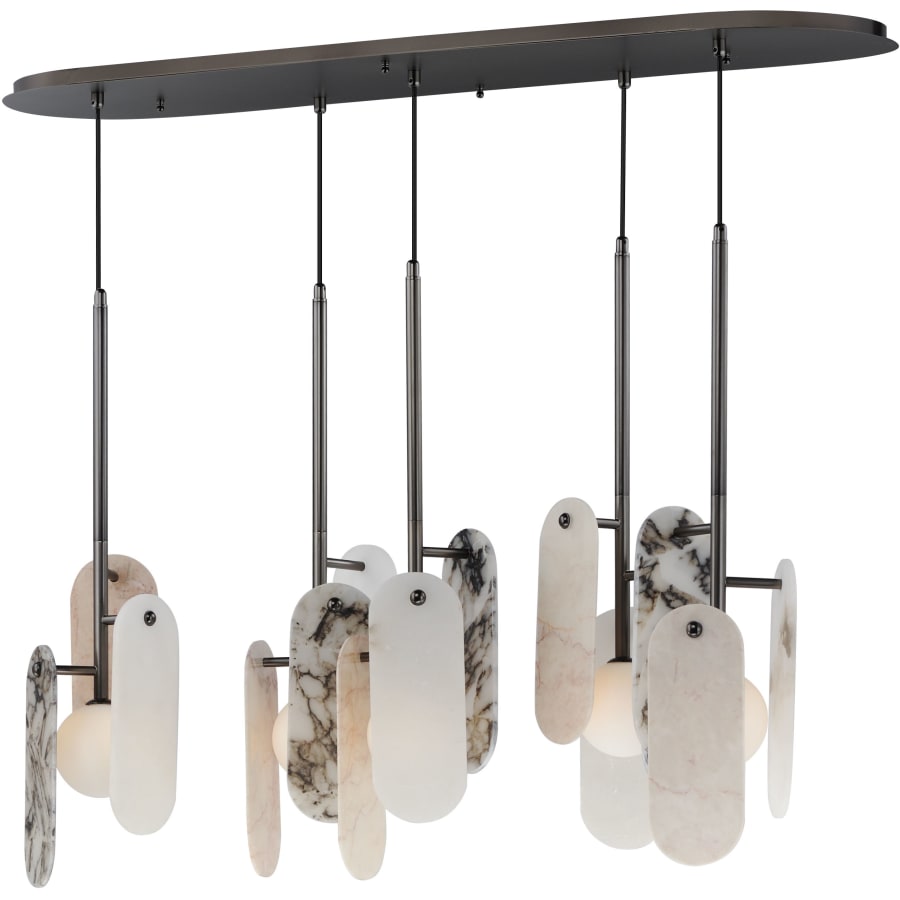 Studio M Megalith 5 Light 48" Wide LED Linear Chandelier by Nina Magon