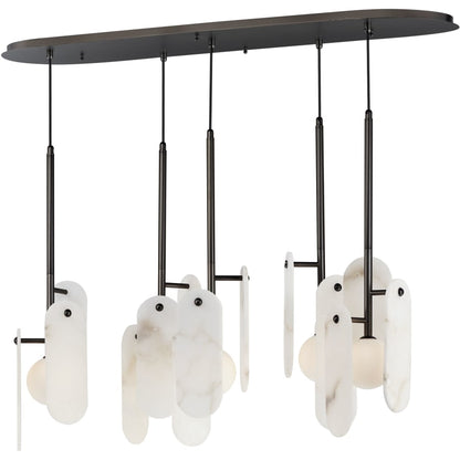Studio M Megalith 5 Light 48" Wide LED Linear Chandelier by Nina Magon