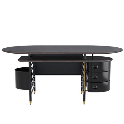 Frank Lloyd Wright Racine Executive Desk with Storage