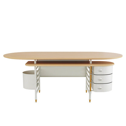 Frank Lloyd Wright Racine Executive Desk with Storage