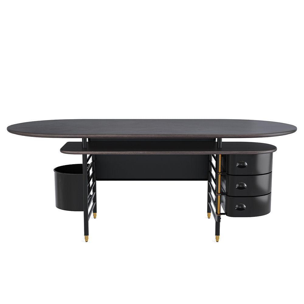 Frank Lloyd Wright Racine Executive Desk with Storage