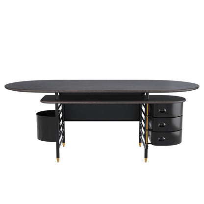 Frank Lloyd Wright Racine Executive Desk with Storage