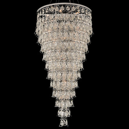 Allegri Carmella 36" Wide 13 Tier Waterfall Chandelier with Firenze Crystal