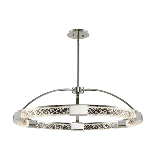 Allegri Athena 32" Wide LED Ring Chandelier with Firenze Crystal