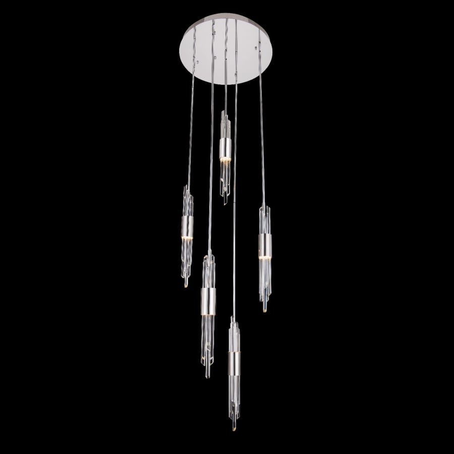 Allegri Lucca 24" Wide LED Crystal Multi Light Pendant