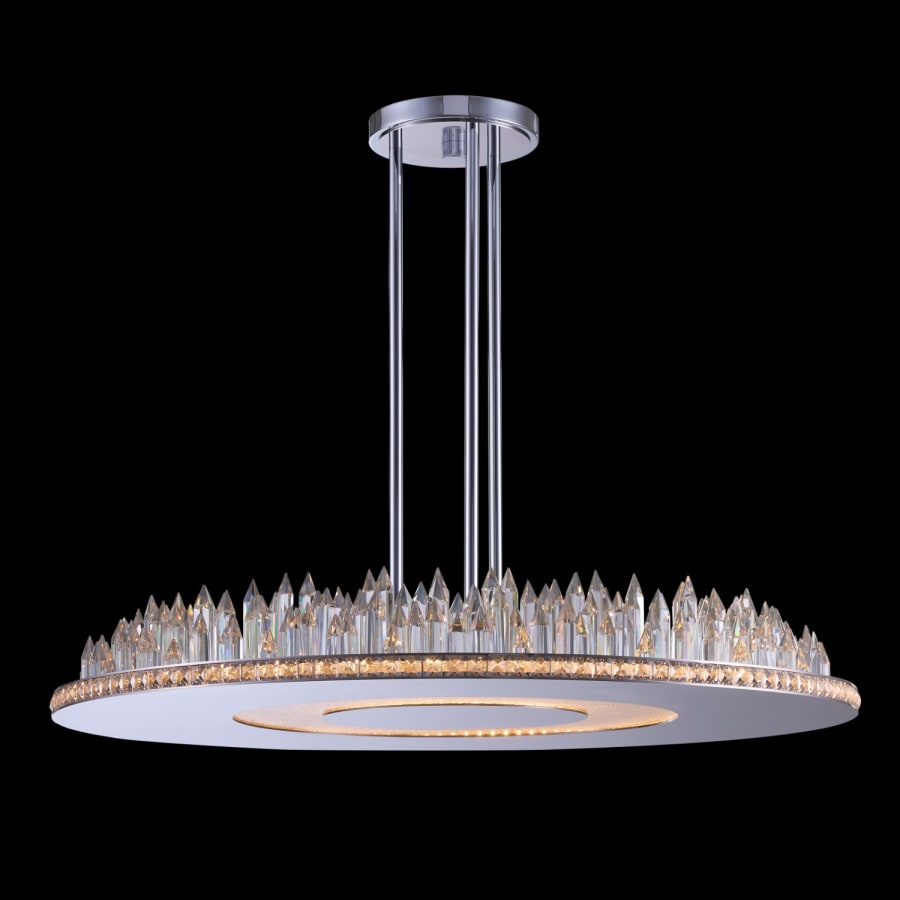 Allegri Orizzonte 36" Wide LED Crystal Ring Chandelier