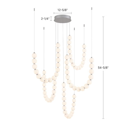 Alora Lighting Akoya 13" Wide LED Multi Light Pendant with 13" Wide Canopy