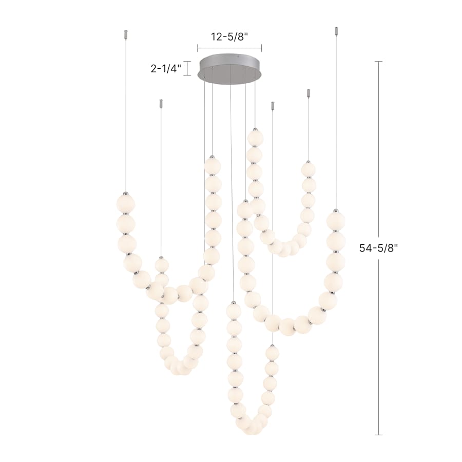 Alora Lighting Akoya 13" Wide LED Multi Light Pendant with 9" Wide Canopy