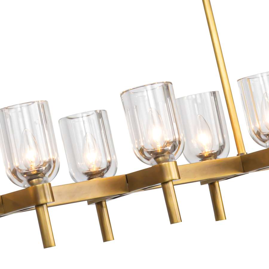 Alora Lighting Lucian 10 Light 52" Wide Linear Pendant