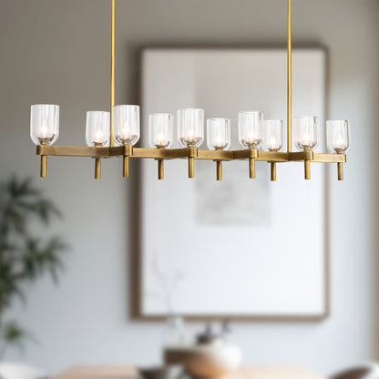 Alora Lighting Lucian 10 Light 52" Wide Linear Pendant