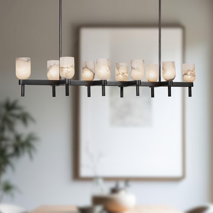 Alora Lighting Lucian 10 Light 52" Wide Linear Pendant