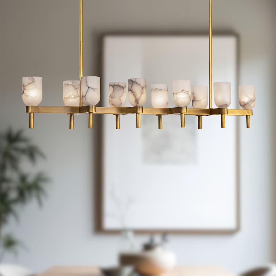 Alora Lighting Lucian 10 Light 52" Wide Linear Pendant