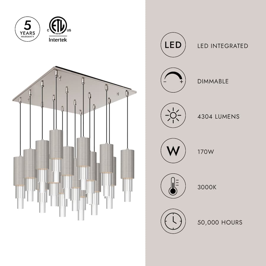 Alora Lighting Bordeaux 20" Wide Lantern Chandelier