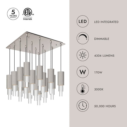Alora Lighting Bordeaux 20" Wide Lantern Chandelier
