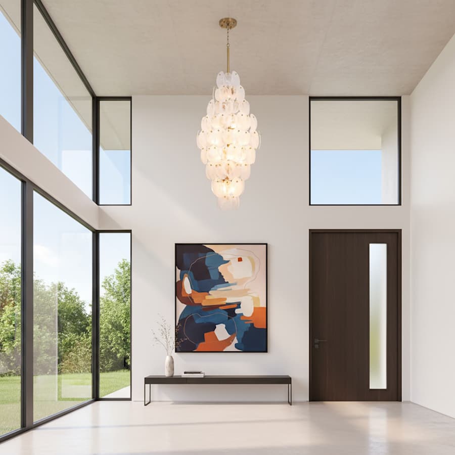 Artcraft Lighting Lily 15 Light 29" Wide Abstract Waterfall Chandelier
